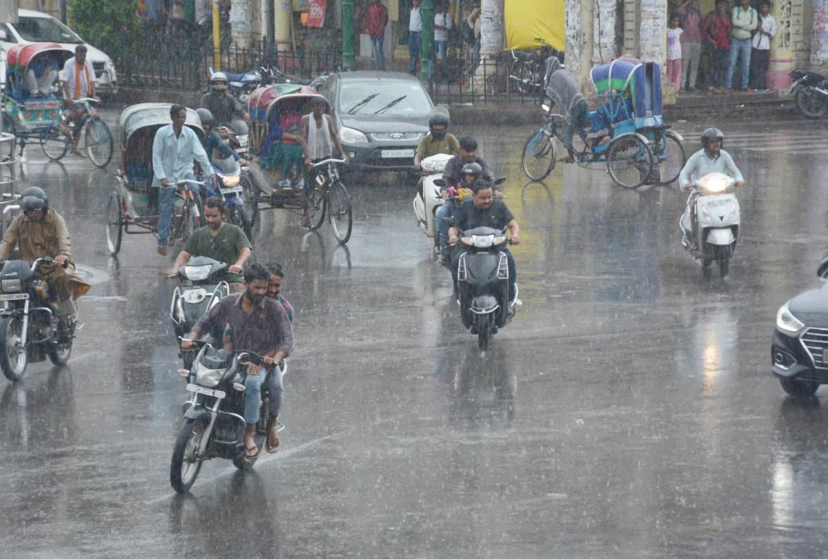temperature go down because of rain in lucknow