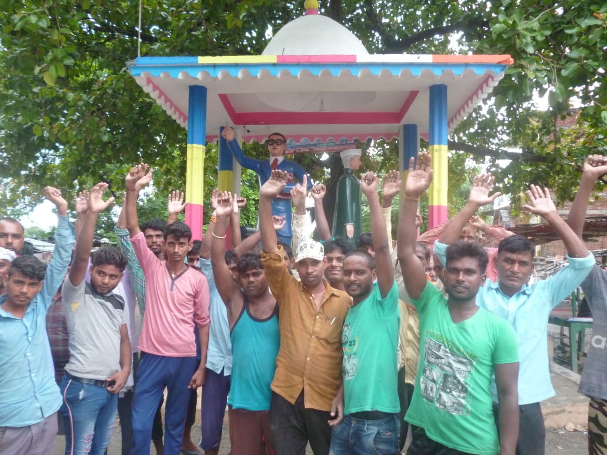Bhimrao Ambedkar Statue damaged people in ghosi mau