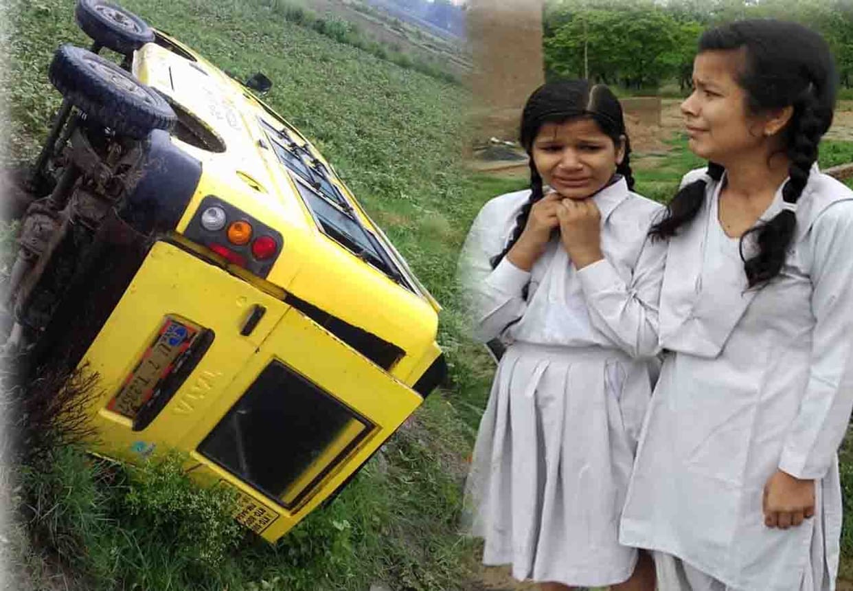 road accident in fatehpur, 19 people injured