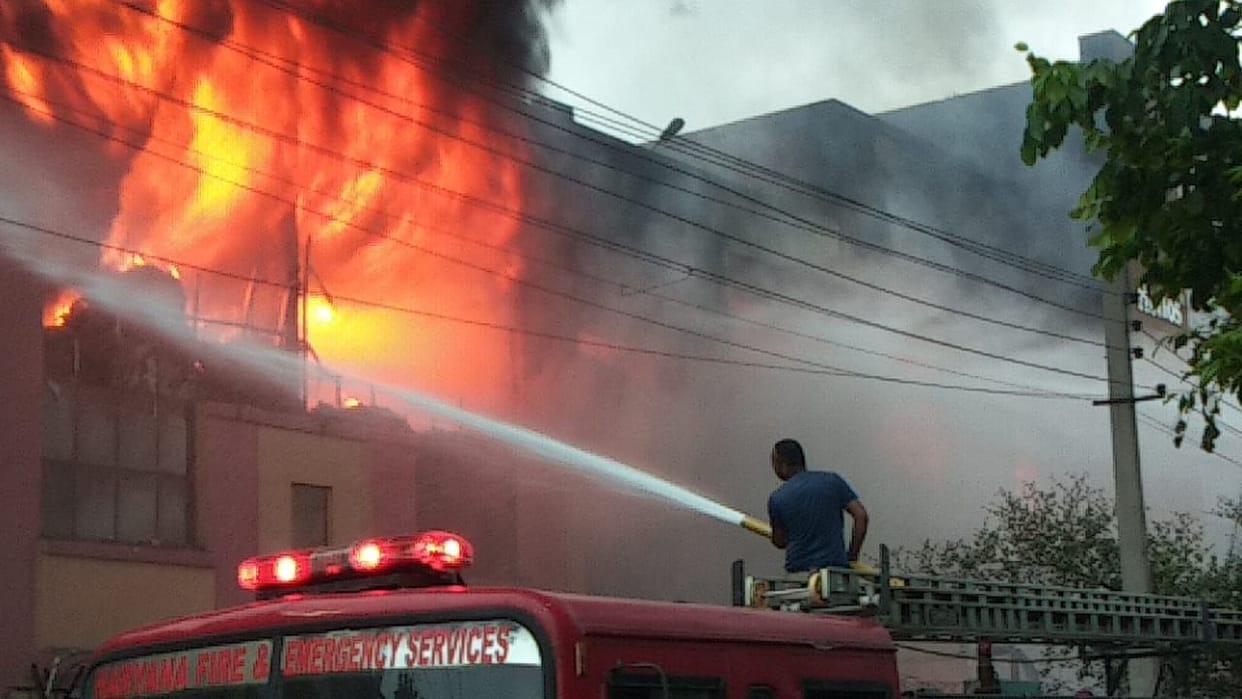 Fire Breaks out At factory In Sonipat