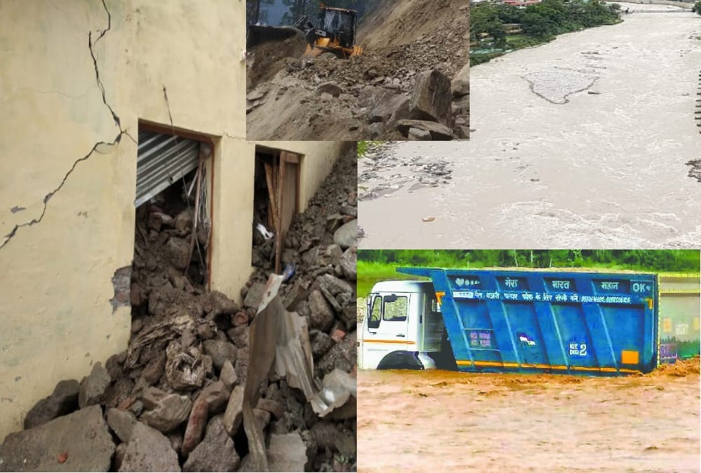 Extreme Rainfall in uttarakhand two killed river water level high photos