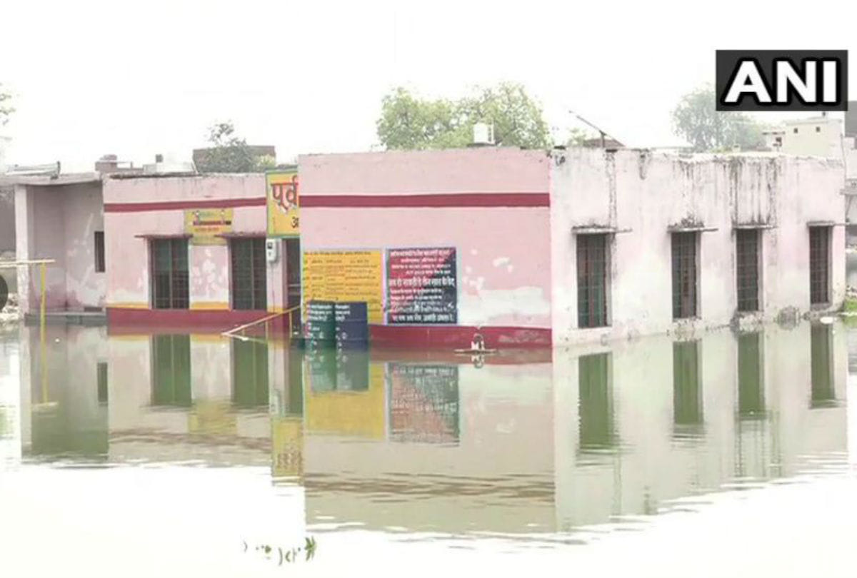 students unable to attending school due to waterlogged in rain