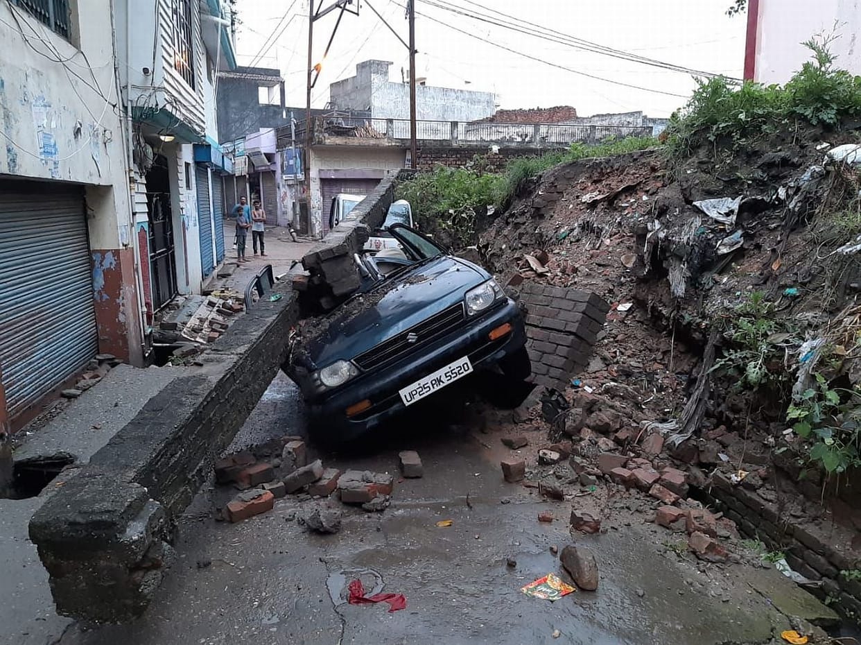 Wall of Temple collapsed