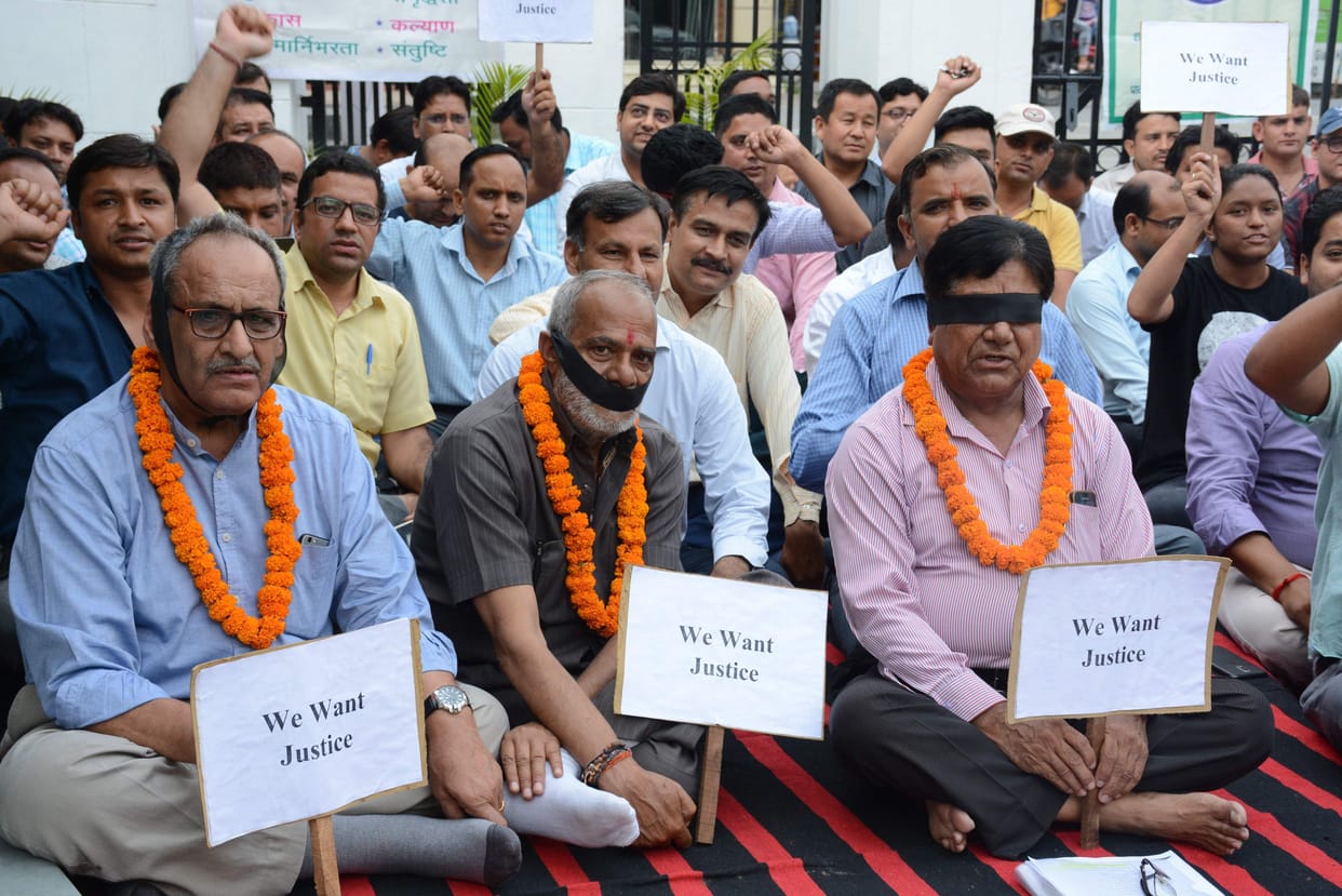 Indefinite satyagraha movement of engineers