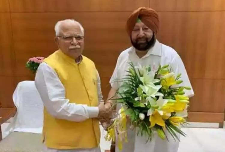 Meetings of Chief Ministers of Punjab and Haryana In Chandigarh