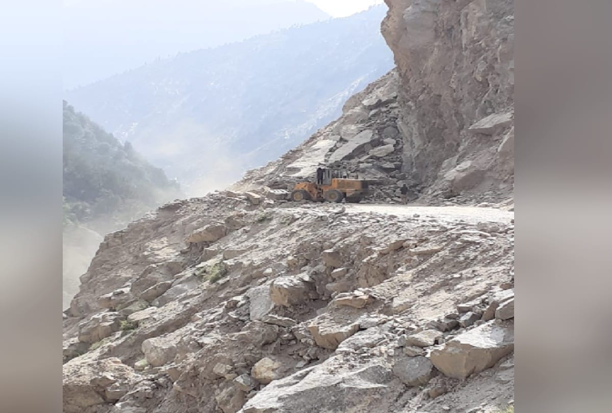 national highway five closed due to landslide in kashang kinnaur
