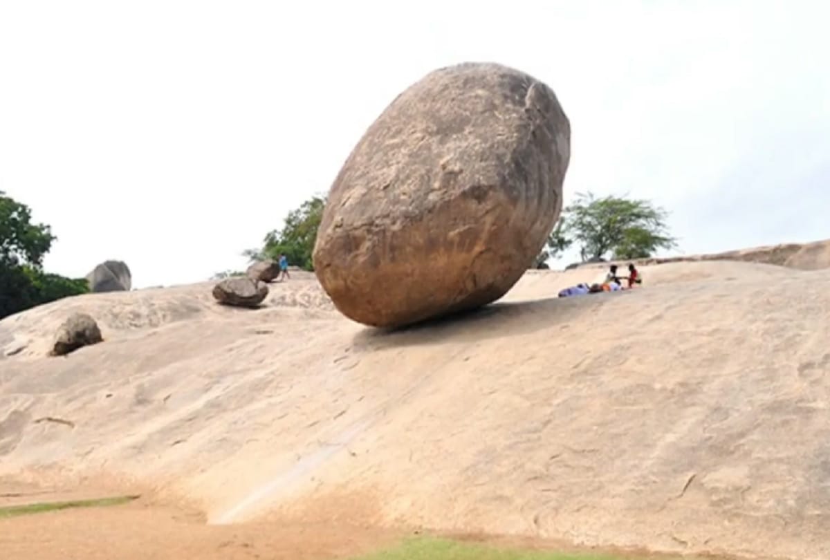 Mysterious stone Mystery of krishna butterball Mahabalipuram Balancing Rock