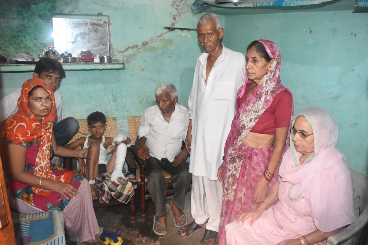 young boy injured by corent