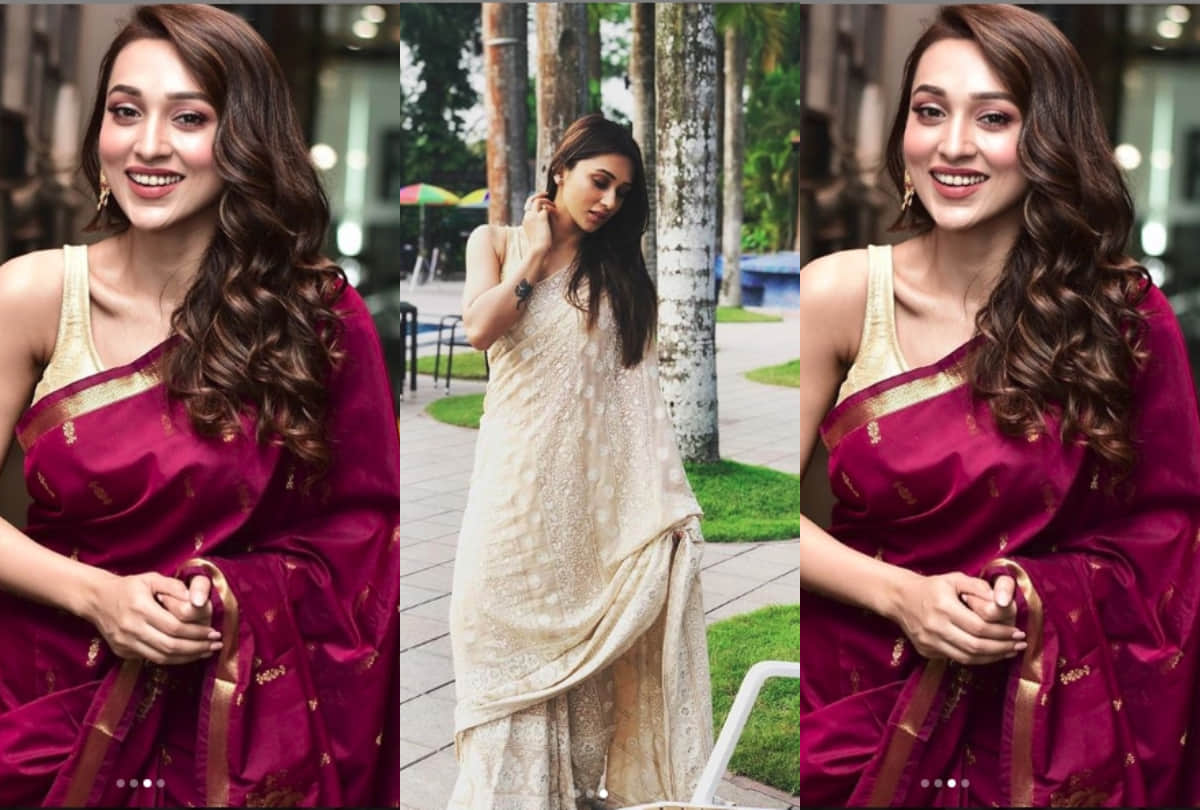 trinamool congress mp mimi chakraborty looks stunning in saree