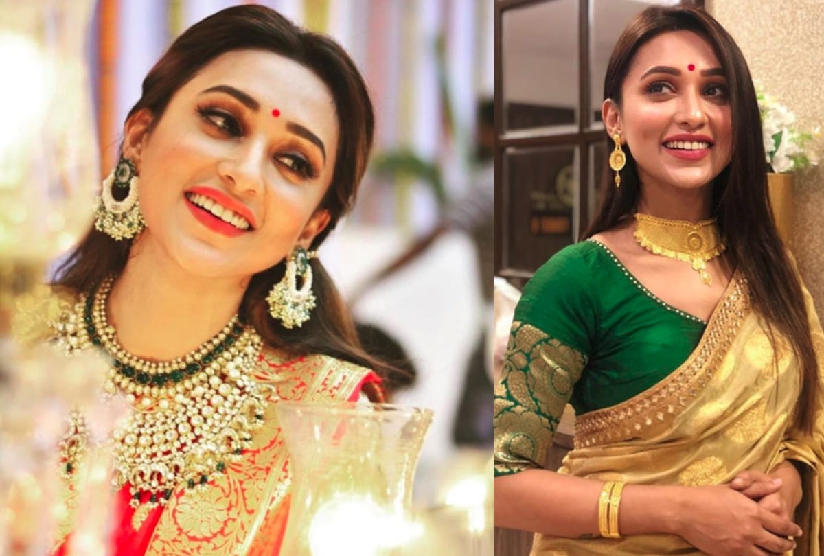 trinamool congress mp mimi chakraborty looks stunning in saree