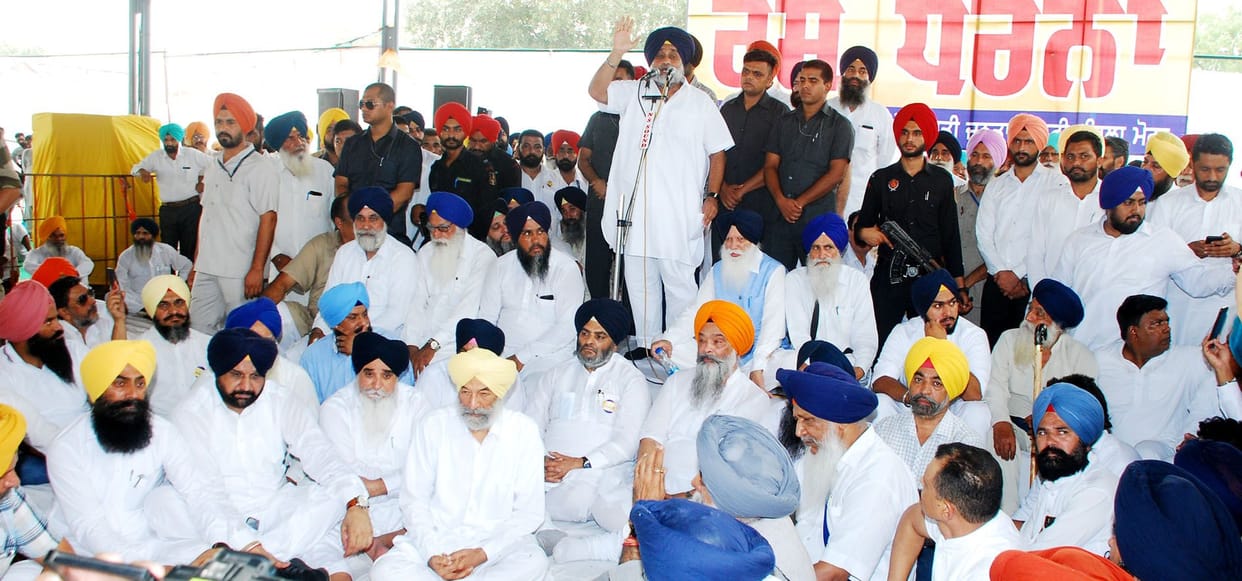 sukhbir badal in moga