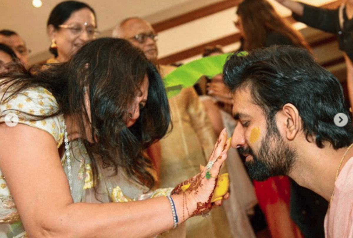 sushmita sen brother rajeev sen and charu asopa haldi ceremony unseen pictures
