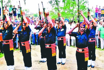 Last Rites Of Shaheed Gurpreet Singh At Dharmagarh Village In Mohali