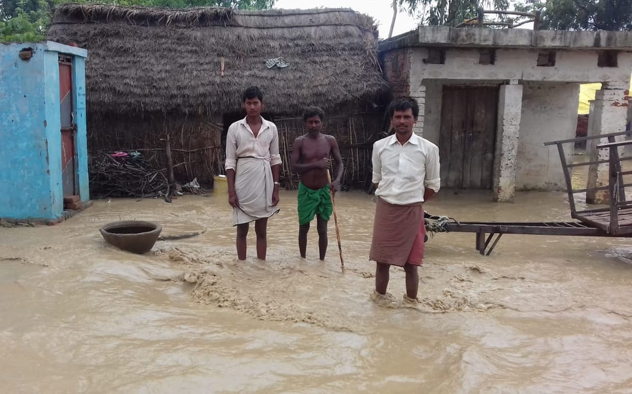 Danger of flood in Ghaghra