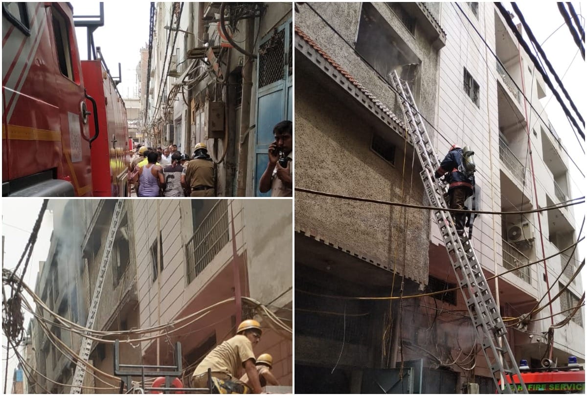 Fire breaks out in Delhi Factory 26 fire tenders rushed on spot