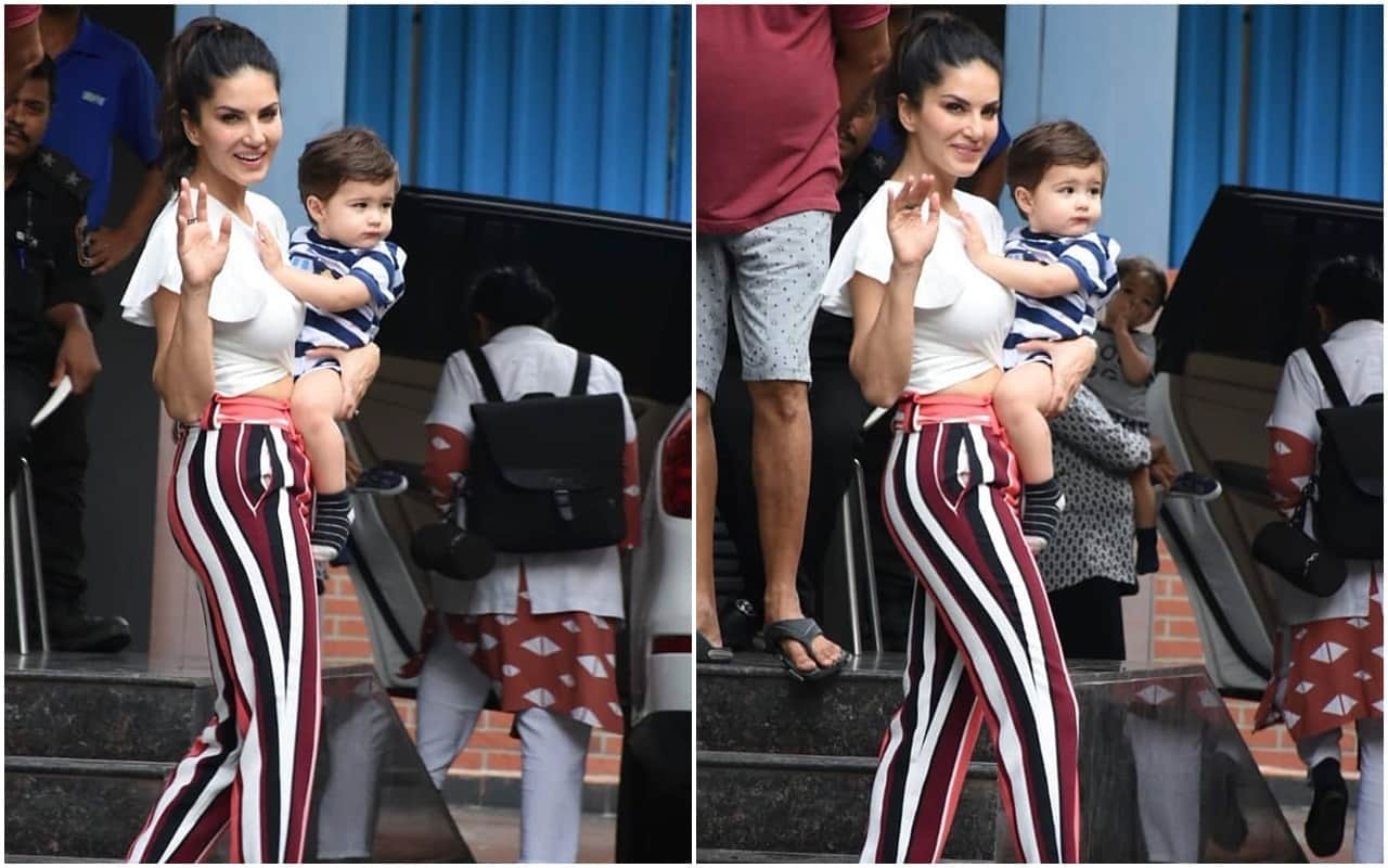 sunny leone reaction on comparison between taimur and her son asher