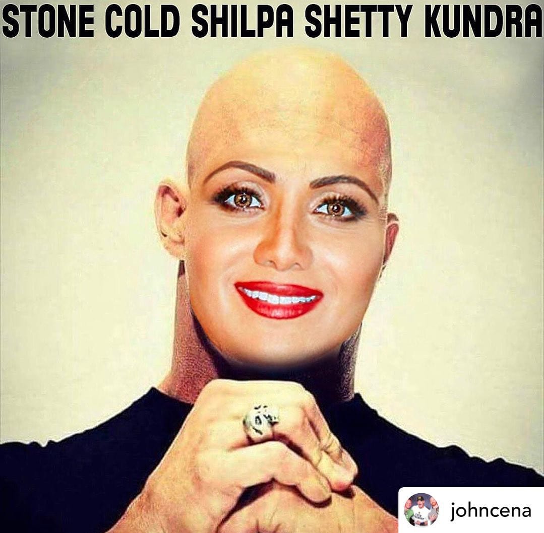 WWE wrestler John Cena shared Shilpa Shetty meme photo on social media