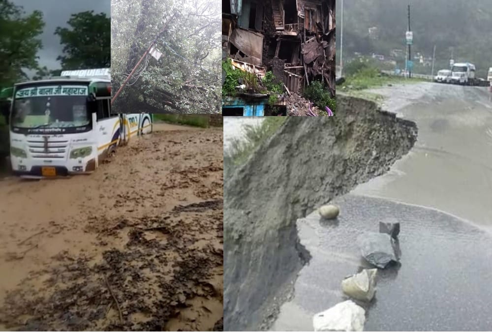 Uttarakhand Rainfall news: Many Road closed due to debris and Landslide Tree falls