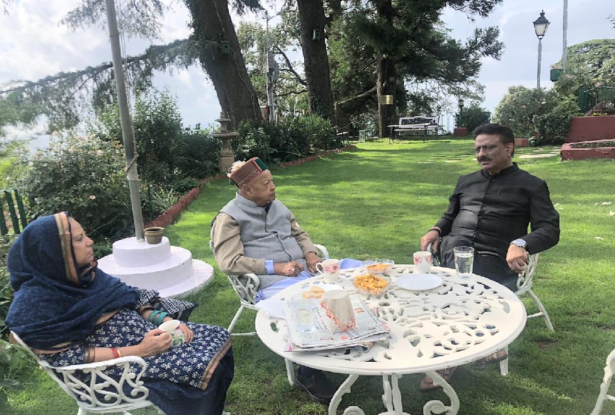 kuldeep rathore calls on virbhadra singh in shimla