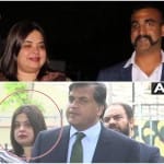 विंग कमांडर अभिनंदन व मोहम्मद फैसल के साथ खड़ी फरीहा बुगती