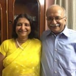 पति के साथ अंशुलाकांत।