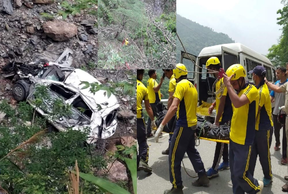 Dehradun Accident news: Five Friends killed During Car Fall into ditch and destroy Badly in chakrata