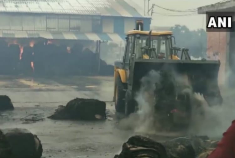 Fire Breaks Out At Anaj Mandi in Ambala