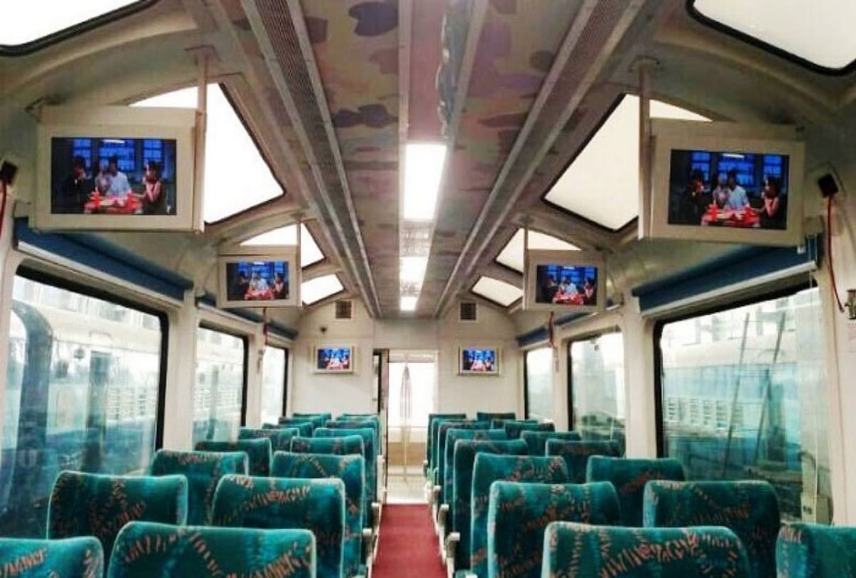 Glass roof train kashmir, vistadome coach to get started in kashmir valley