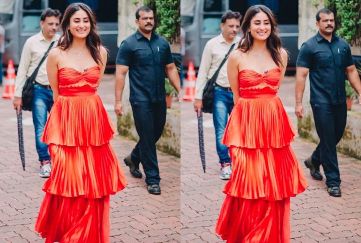 kareena kapoor looks stunning in red off shoulder gown during dance show