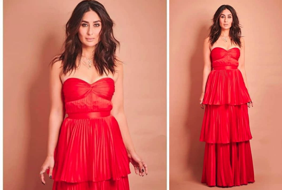 kareena kapoor looks stunning in red off shoulder gown during dance show