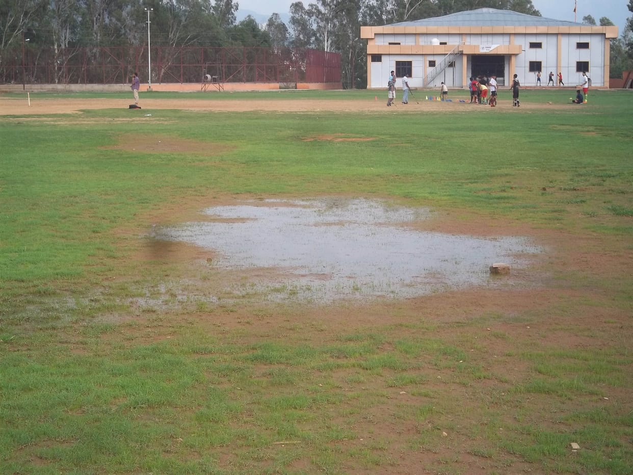 rain water in subhash stadium players worried