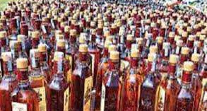 Police arrest one man with 60 laks illegal wine.