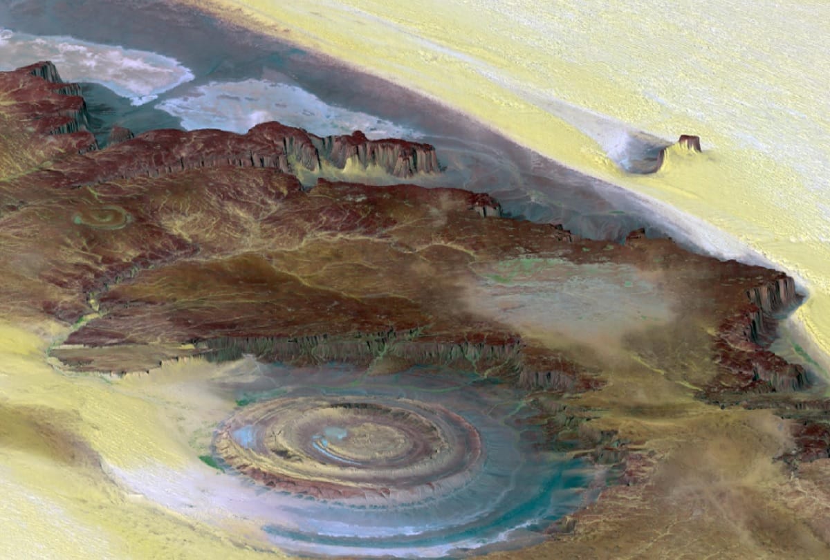 Mysterious Eye Richat Structure Eye of Sahara Desert Mystery