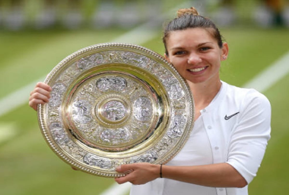 Simona halep defeated serena williams to won her first wimbledon tournament