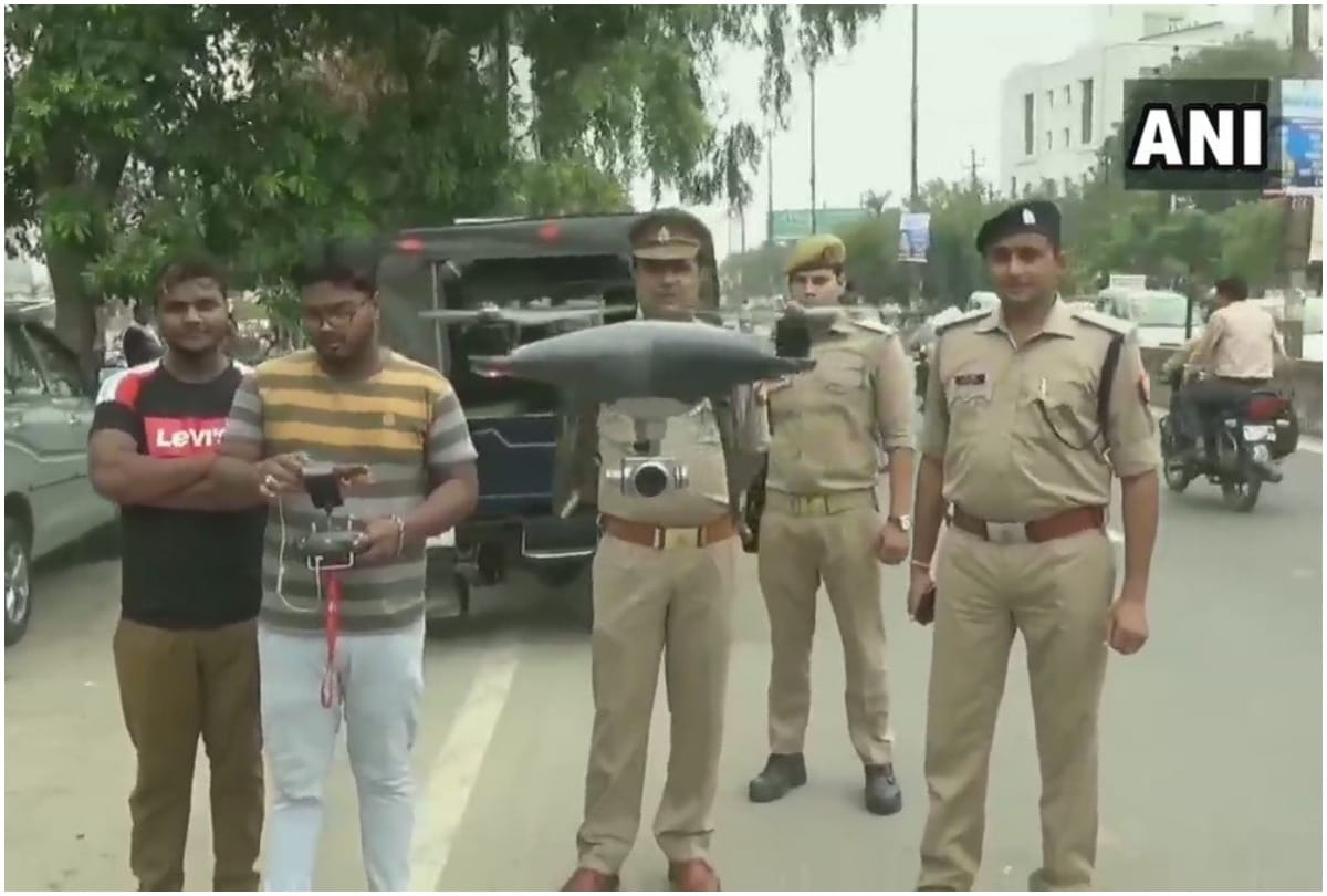 Drones are being used for surveillance during kanwar yatra by Moradabad Police