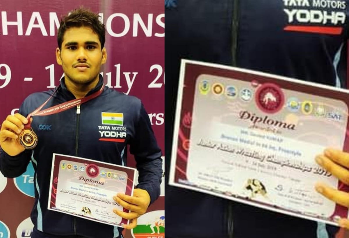 Varanasi Wrestler win bronze Junior asian championship against iran