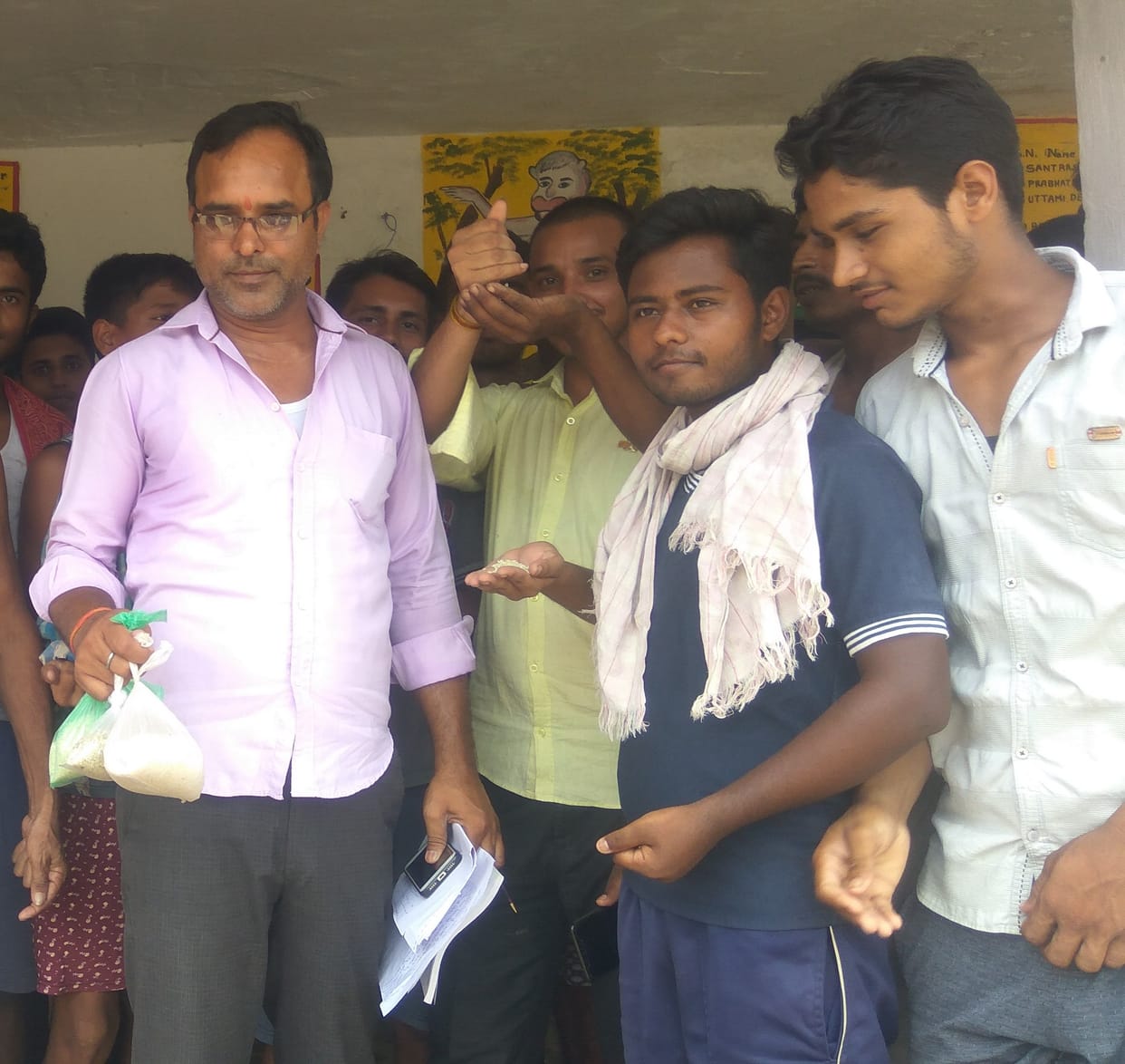 Angry villagers angry at serving school