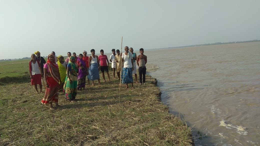 Water level increase in river ghaghra, people afraid