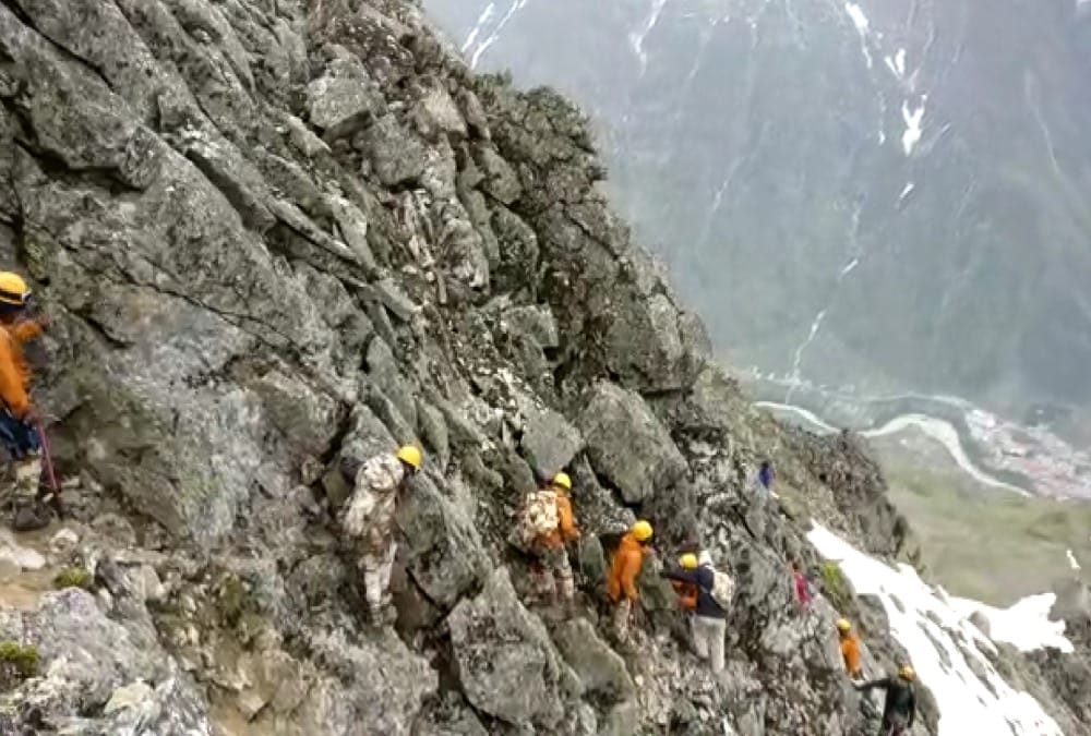 Itbp Women mountaineers climbed snow covers unknown peak during course training