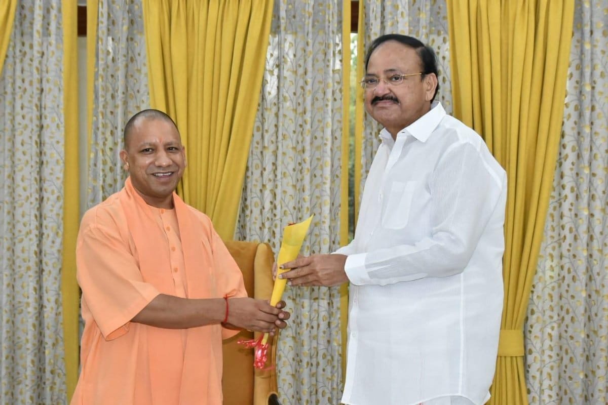 UP CM Yogi Adityanath and Vice President M Venkaiah Naidu met on Monday