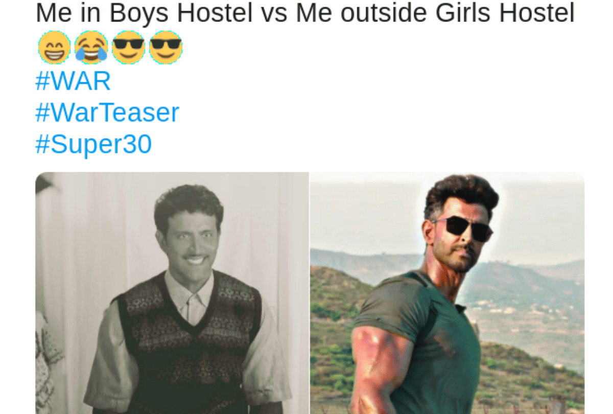 memes on hrithik roshan film war teaser and super 30