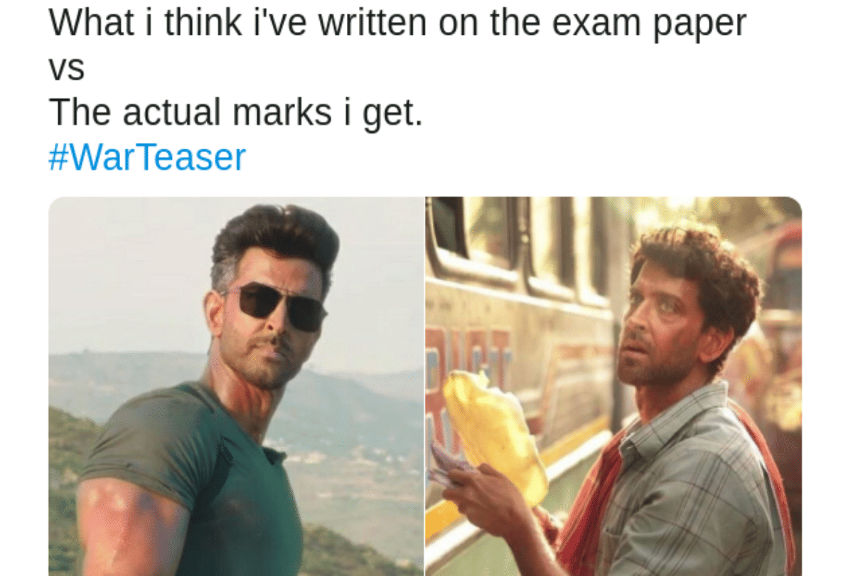 memes on hrithik roshan film war teaser and super 30