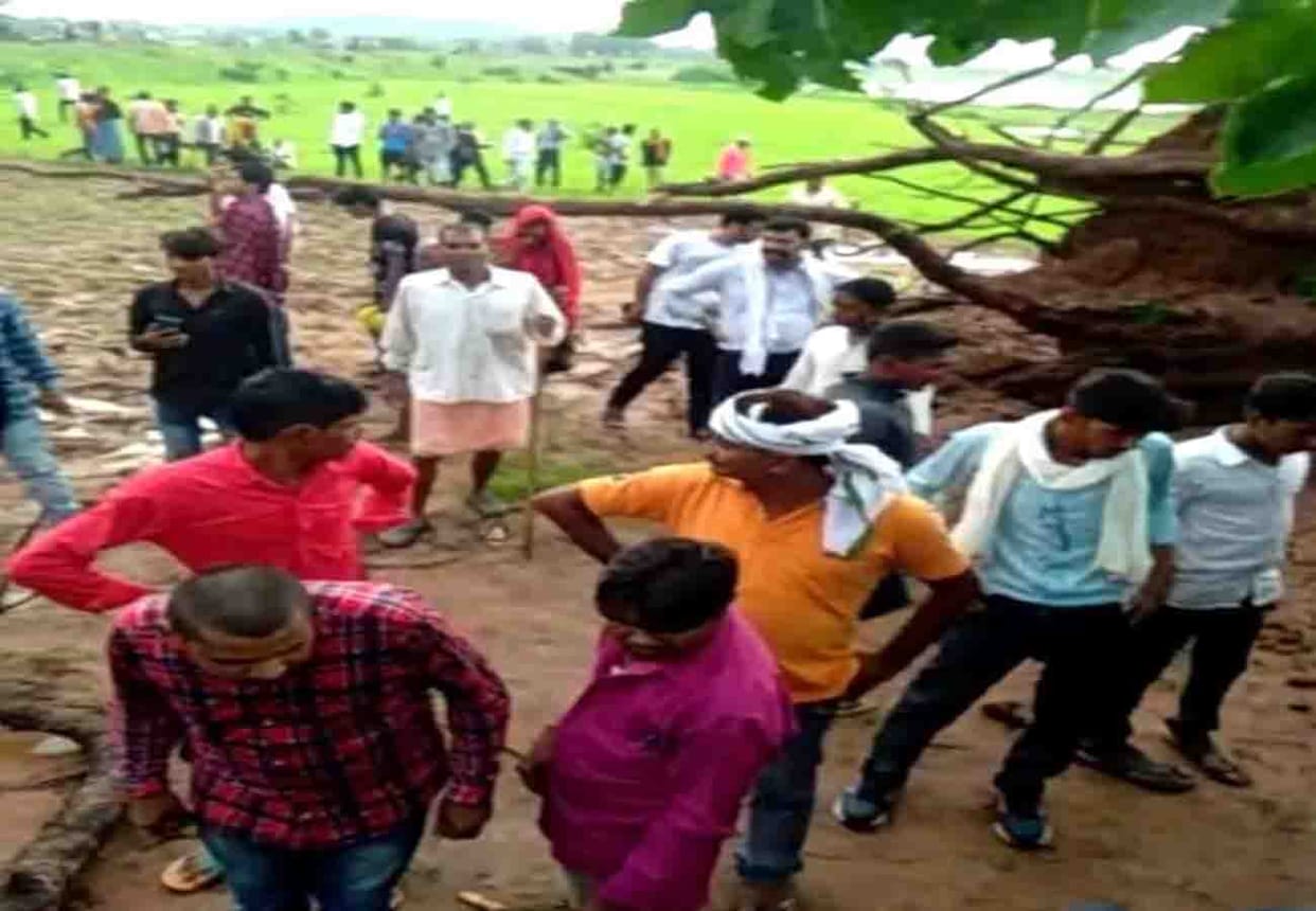 one people died and many injured due to tree fall down in chitrakoot