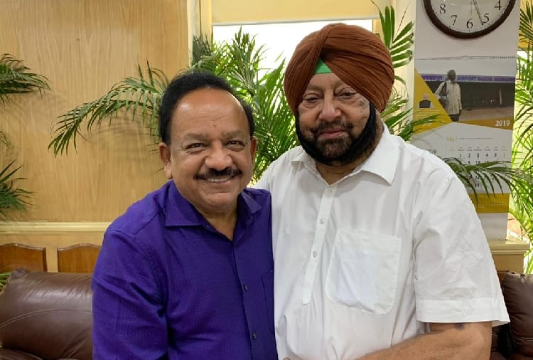 Punjab CM Capt Amarinder Singh Meets To Union Minister Harsh Vardhan