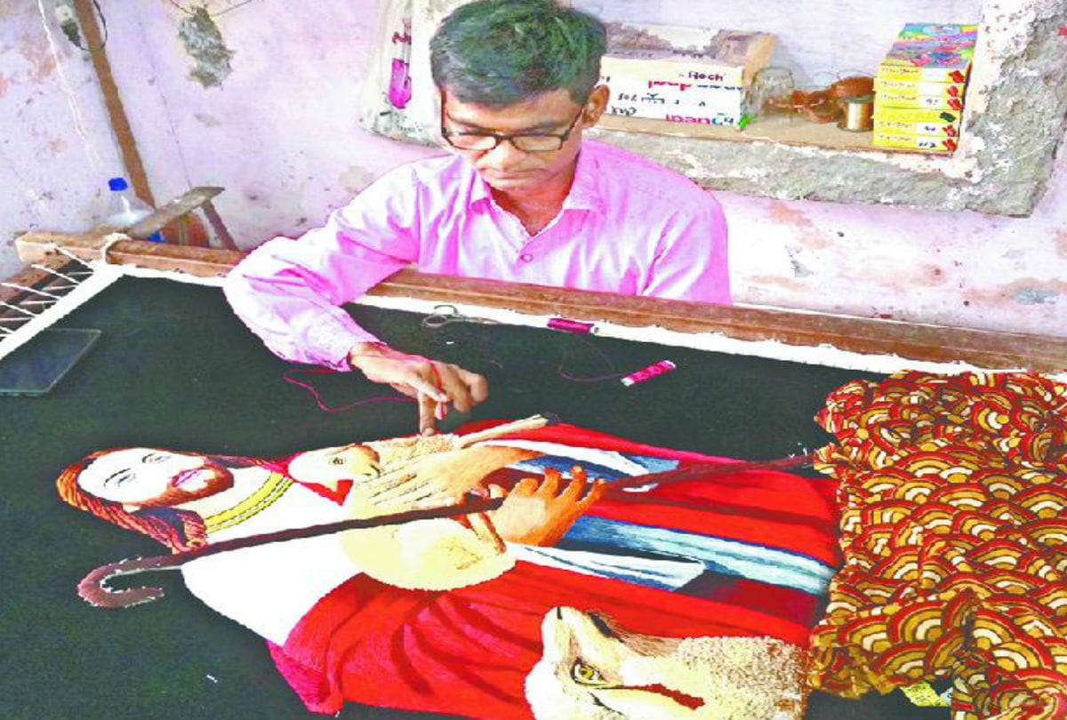 uru Purnima 2019 reshamdozi painting made by mohammad shan in agra