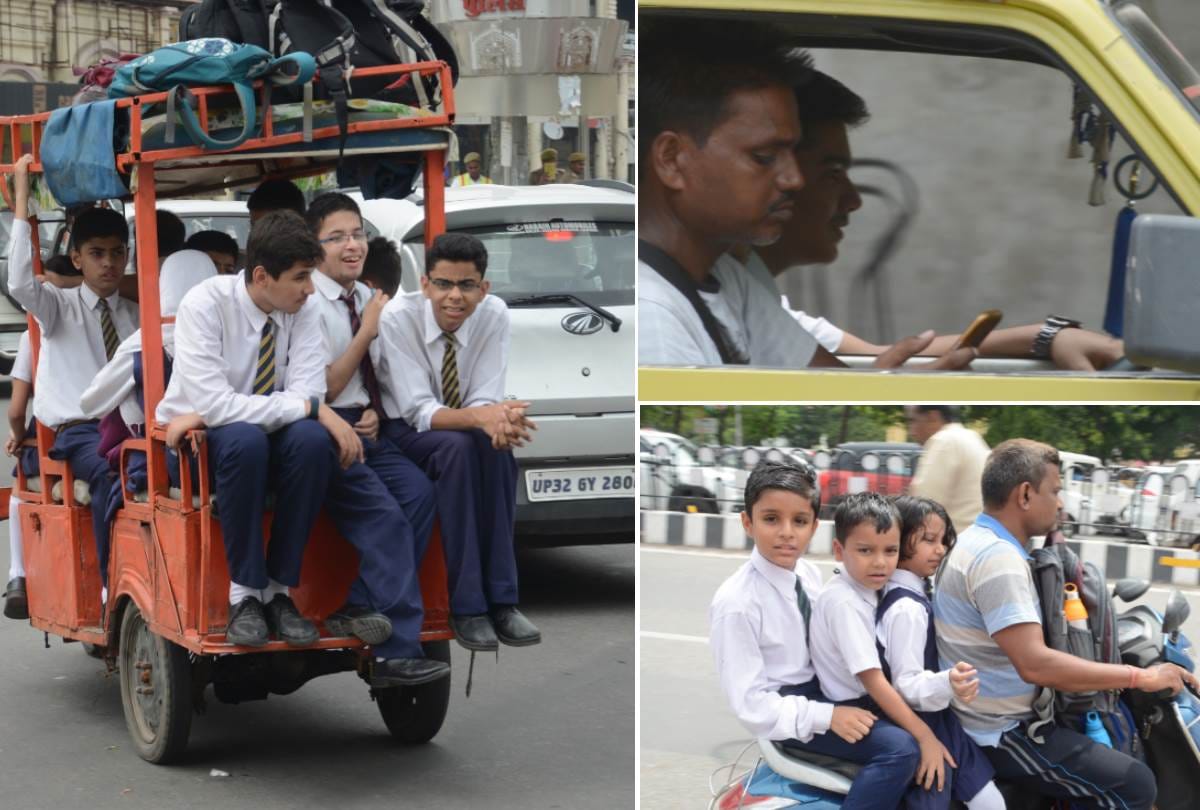 carelessness of van drivers, rickshaw pullers and parents