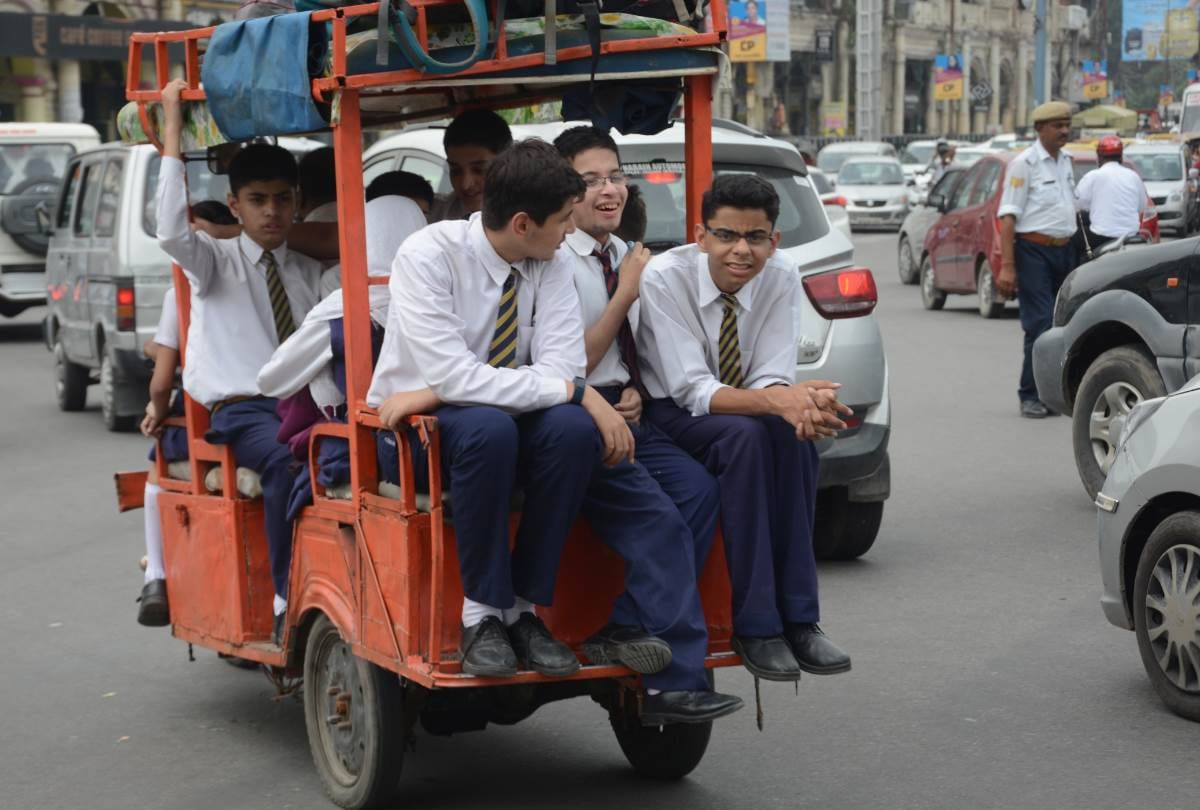 carelessness of van drivers, rickshaw pullers and parents