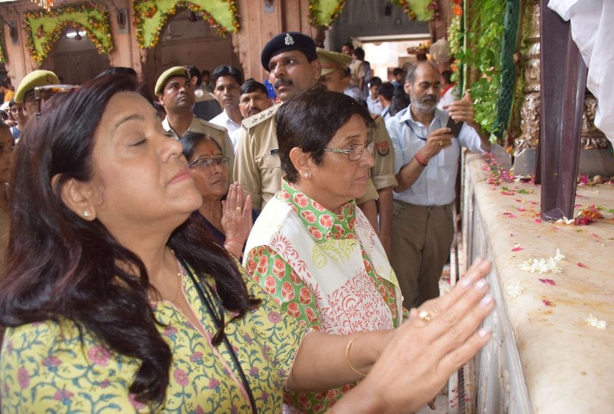 Puducherry deputy governor Kiran Bedi's visit to Banke Bihari