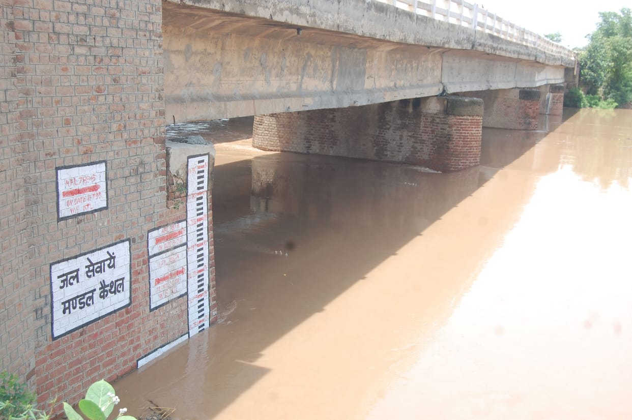ghaggar water level reached above danger mark