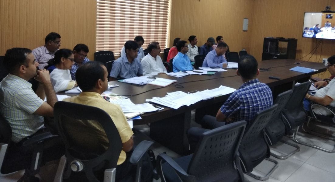 commissoner Rajiv Rawaila review meeting from video conferencing